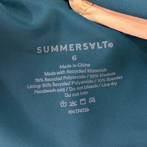 Saltwater The Sidestroke 2pc Bikini Swimsuit Seaglass & Seaweed SIZE 6 - Picture 4 of 5